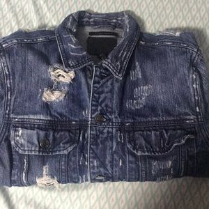 Limited edition guess distressed jean jacket